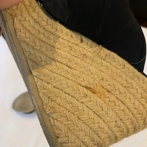 Donald Pliner Black Knotted Wedge Sandals 10M - Picture 7 of 7